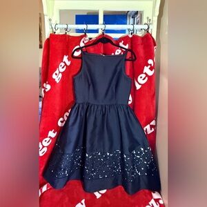 Kate Spade Spaghetti strap black size 8 floral cut out dress